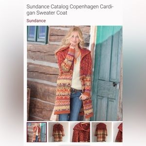 Sundance Copenhagen Cardigan Sweater Coat Size L - 100% Lambs Wool